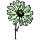 download Colored Daisy 2 clipart image with 90 hue color