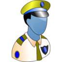 download Policeman clipart image with 180 hue color