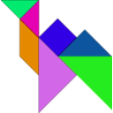 download Tangram clipart image with 90 hue color