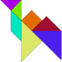 download Tangram clipart image with 225 hue color