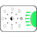 download Diagram Of Moon Faces clipart image with 90 hue color