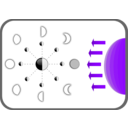 download Diagram Of Moon Faces clipart image with 225 hue color