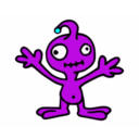 download Invader Purple00 clipart image with 0 hue color