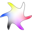 download Star clipart image with 225 hue color