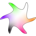 download Star clipart image with 270 hue color