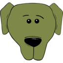 download Dog Face Cartoon World Label clipart image with 45 hue color