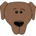 Dog Face Cartoon World Label