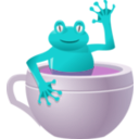 download Unexpected Frog In My Tea clipart image with 90 hue color