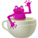 download Unexpected Frog In My Tea clipart image with 225 hue color