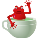 download Unexpected Frog In My Tea clipart image with 270 hue color