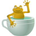 download Unexpected Frog In My Tea clipart image with 315 hue color