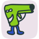 download Pistol Monster clipart image with 225 hue color