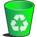 download Trashcan Papelera clipart image with 270 hue color
