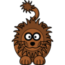 download Cartoon Lion clipart image with 0 hue color