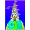 download Castle On The Hill clipart image with 45 hue color