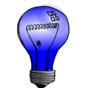 download Incandescent Light Bulb clipart image with 180 hue color