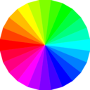 download Rainbow 24gon clipart image with 90 hue color