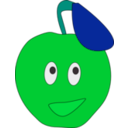 download Smiling Apple clipart image with 135 hue color
