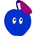 download Smiling Apple clipart image with 225 hue color
