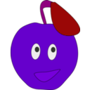 download Smiling Apple clipart image with 270 hue color