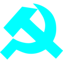 download Hammer And Sickle clipart image with 180 hue color