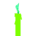 download Candle clipart image with 90 hue color