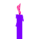 download Candle clipart image with 270 hue color