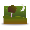 download Landscape By Night clipart image with 225 hue color