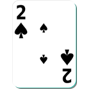 download White Deck 2 Of Spades clipart image with 135 hue color