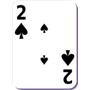download White Deck 2 Of Spades clipart image with 225 hue color