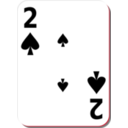 download White Deck 2 Of Spades clipart image with 315 hue color