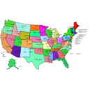 download United States Map With Capitals And State Names clipart image with 90 hue color