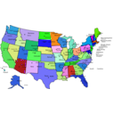 download United States Map With Capitals And State Names clipart image with 180 hue color
