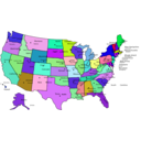 download United States Map With Capitals And State Names clipart image with 225 hue color