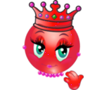 download Queen Smiley Emoticon clipart image with 315 hue color