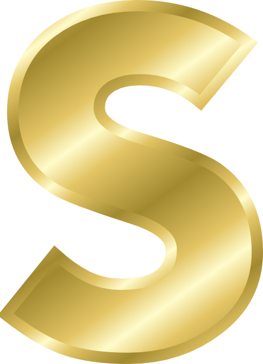 Effect Letters Alphabet Gold