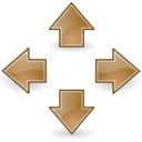download Tango Style Arrows Blue clipart image with 180 hue color