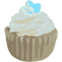 download Cupcake clipart image with 180 hue color