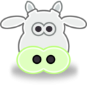 download Tango Style Cow Head clipart image with 90 hue color