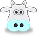 download Tango Style Cow Head clipart image with 180 hue color