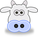 download Tango Style Cow Head clipart image with 225 hue color