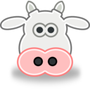 download Tango Style Cow Head clipart image with 0 hue color