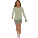 Faceless Woman Walking