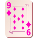 download Ornamental Deck 9 Of Diamonds clipart image with 315 hue color