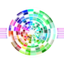 download Multicolored Wheel Abstract Background clipart image with 135 hue color