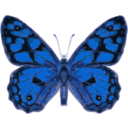 download Butterfly clipart image with 180 hue color