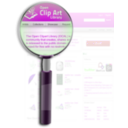 download Openclipart On Magnifying Glass clipart image with 270 hue color