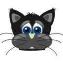 download Sad Cat clipart image with 90 hue color