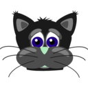 download Sad Cat clipart image with 135 hue color