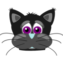 download Sad Cat clipart image with 180 hue color